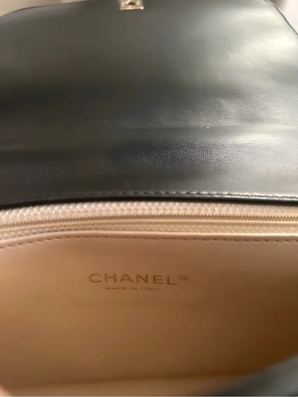 CHANEL Coco Handle Leather Black Bag.